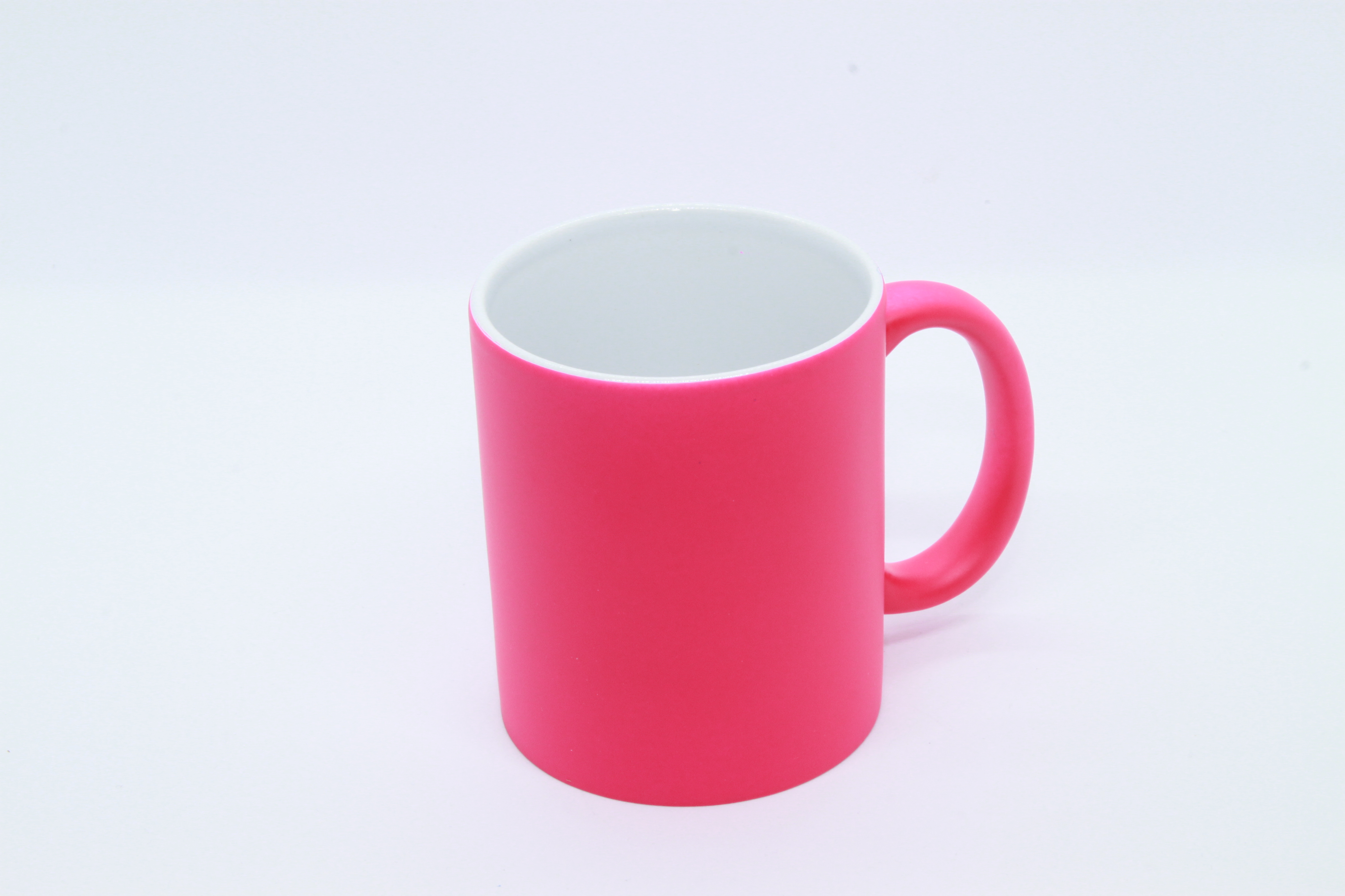 Keramiktasse Pink/Weiss personalisiert
